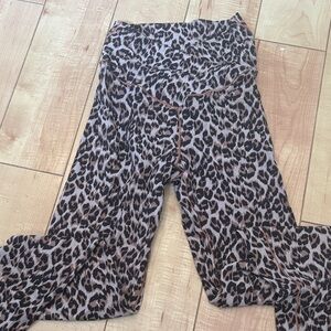 aerie Leopard Print Leggings in Black and Brown